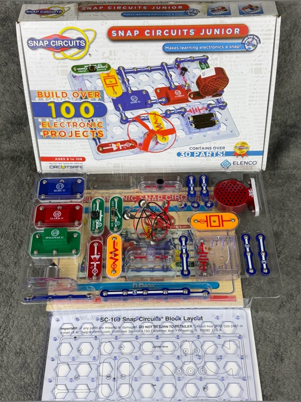Snap Circuits Junior Electronics Exploration Kit 101 Projects for Kids 8+